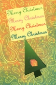 0202 - MERRY CHRISTMAS Abstract Tree Blank Message Card